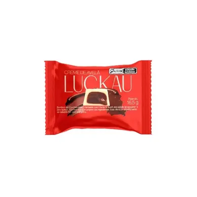 Bombom Luckau Branco com Creme de Avelã 16g